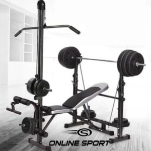 Banca Mini Gimnasio Multifuncional de Banca Predicador Polea