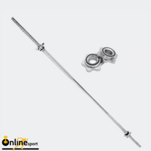 Barra recta cromada 1.50mt / 6kg  ONLINE SPORT