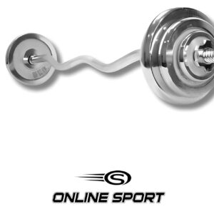 Barra curva cromada 1.20mt / 5kg