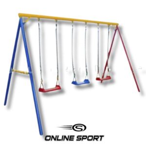 COLUMPIO CON TRES ASIENTOS EQUIPO DE GIMNASIO AL AIRE LIBRE