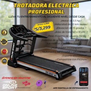 TROTADORA ELECTRICA 5.5 HP ONLINE SPORT PROFESIONAL